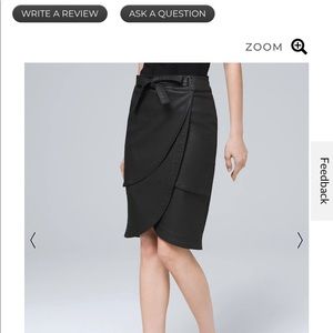 NWT White House Black Market coated denim skirt